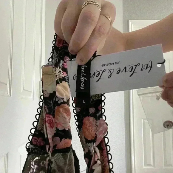 For Love & Lemons NWT Gardenia Long Line Bustier Crop Top Lovely LACE size Large - Picture 9 of 16